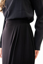 Load image into Gallery viewer, Black Truffle ruched pencil skirt